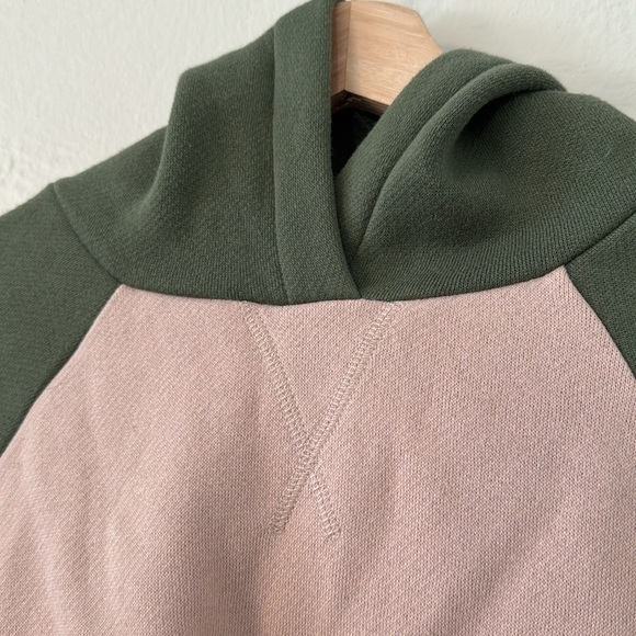 Madewell Betterterry Hoodie Sweatshirt Colorblock Pastel Pink Green Sporty Small - Picture 7 of 12